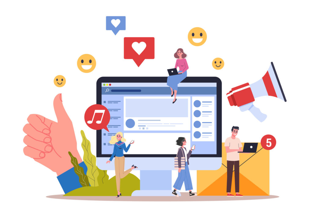 social media, organic, paid