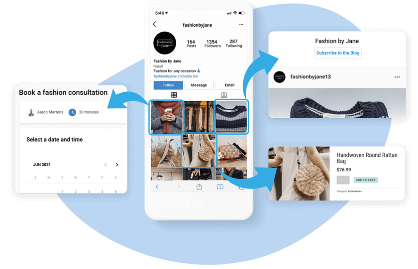 Social and Content Agent Social and Content Agent driving ecommerce through Instagram with link in bio