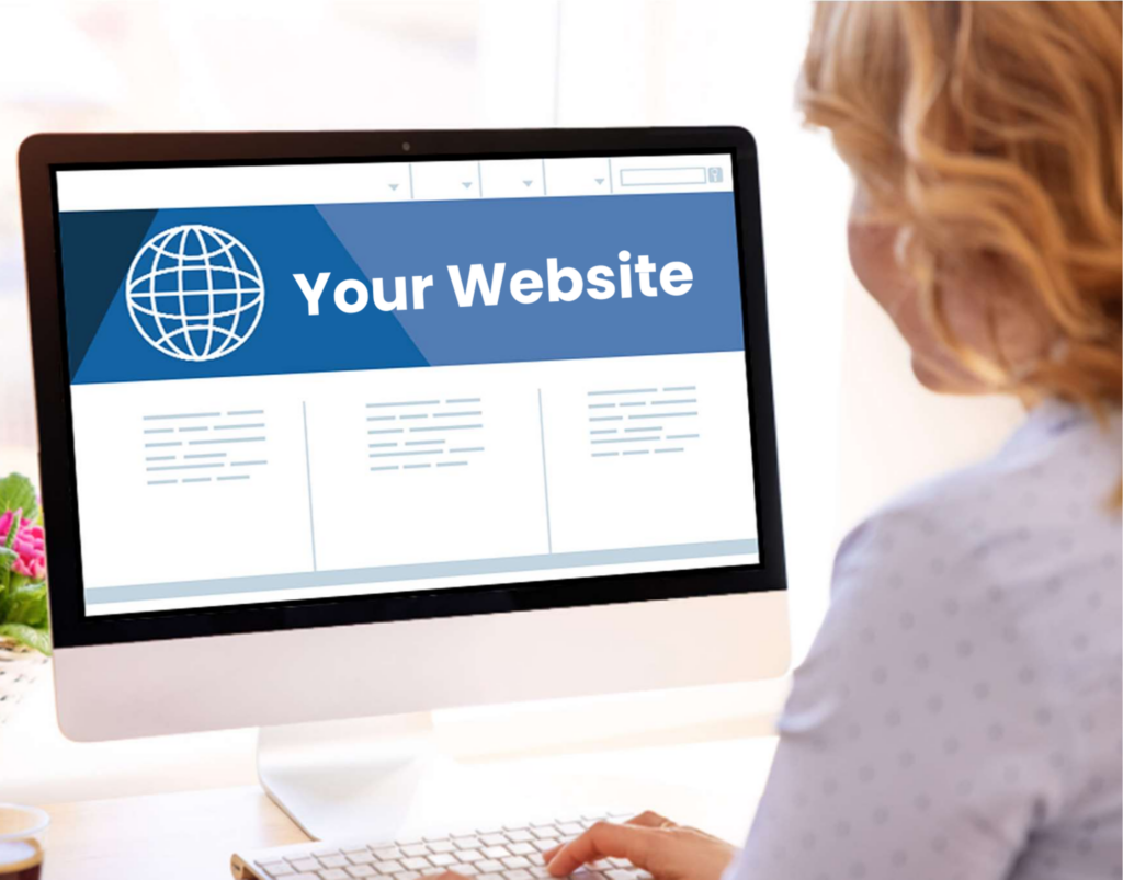 Step 1 of Stealth Visitor showing a high-intent prospect landing on a website while their identity, pages visited, and traffic source are silently captured