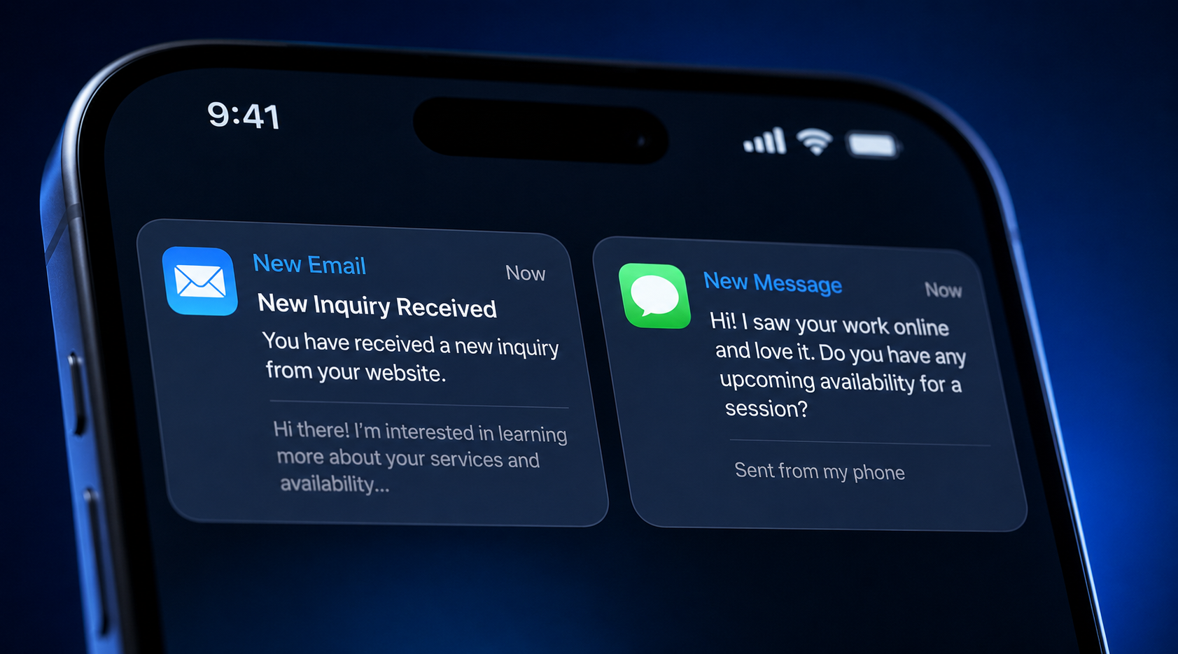 Automated 7-touch email and SMS sequence nurturing a new lead over 21 days