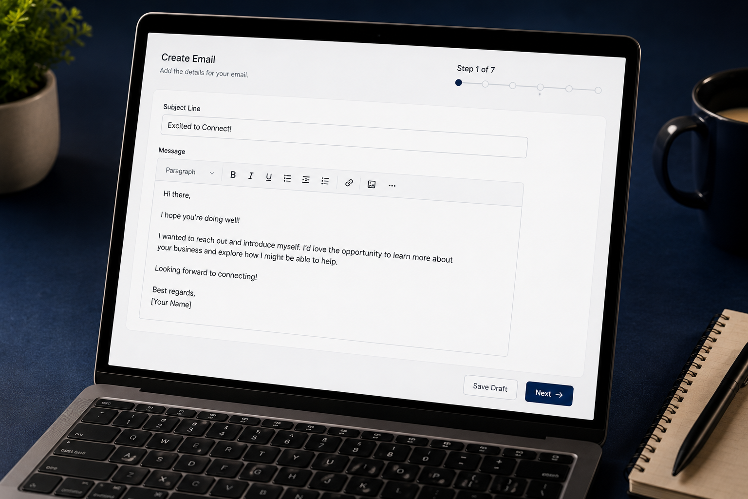HoopJumper team writing a 7-touch email and SMS sequence matched to a client's brand
